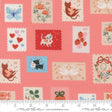 The image is a collection of various postage stamps featuring different designs and illustrations, including cats, flowers, and other decorative elements.