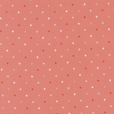 a pattern of small white dots on a reddish-brown background.