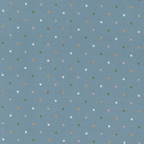 a pattern of small white and gray dots on a blue background.