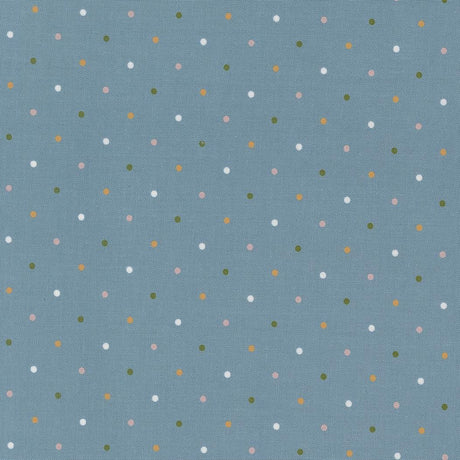 a pattern of small white and gray dots on a blue background.
