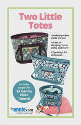 Two Little Totes PBA314 Pattern byAnnie 2 simple-to-make totes in two compact sizes