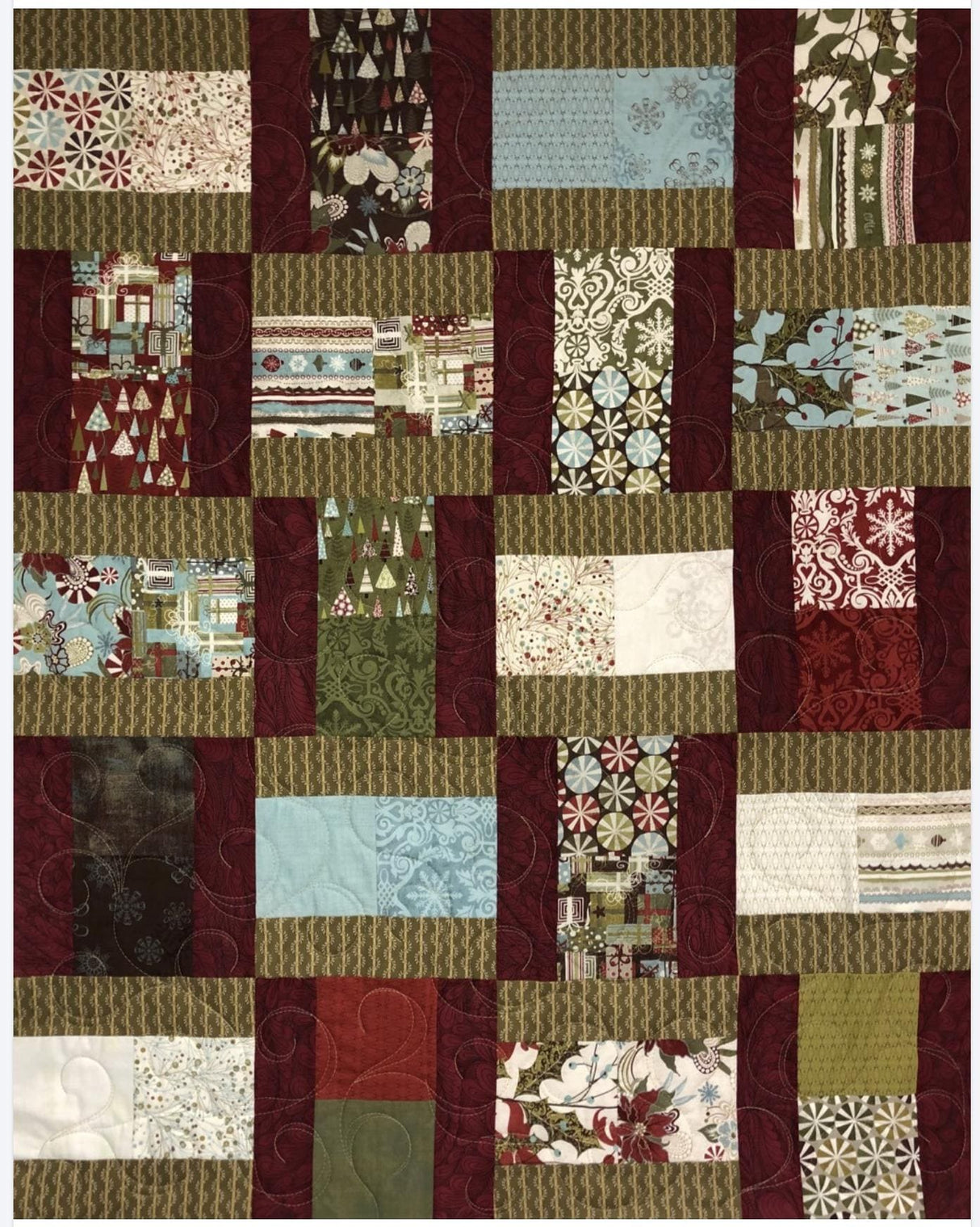 Gilda Villa Rosa Quilt Pattern 36 x 45 size 36" x 45"