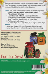 Goody Gift Bags From Pink Sand Beach Designs #144, made using 5" charms, Layer Cakes or Fat Quarters