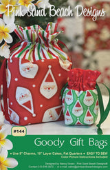 Goody Gift Bags From Pink Sand Beach Designs #144, made using 5" charms, Layer Cakes or Fat Quarters