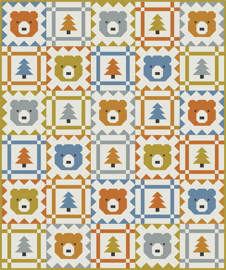 Grizzly Grove Quilt Pattern - PPP49 from Pen & Paper Patterns By Lindsey Neill 60-1/2in x 72-1/2in