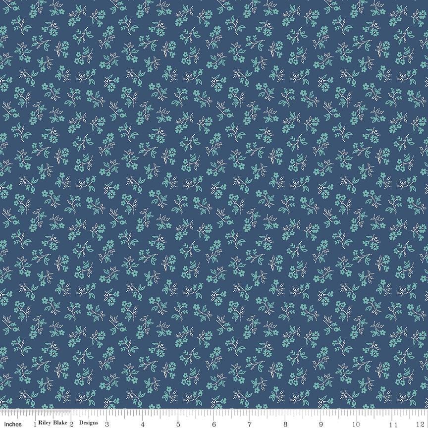 Farmers Daughter Vintage Denim C17170-denim by Lori Holt for Riley Blake Sold in 1/2 yard increments