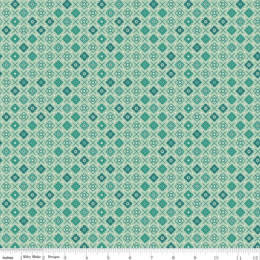 Farmers Daughter Flower Patch Sage C17172-Sage by Lori Holt for Riley Blake Sold in 1/2 yard increments