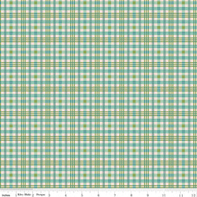 Farmers Daughter Plaid Sea Glass C17175-Seaglass by Lori Holt for Riley Blake Sold in 1/2 yard increments