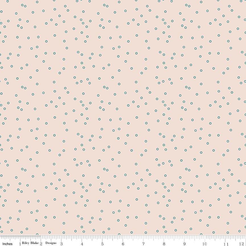 Farmers Daughter Background Raindrop Circles C17181-Raindrop by Lori Holt for Riley Blake Sold in 1/2 yard increments