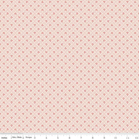 Farmers Daughter Background Coral Cherries C17188-Coral by Lori Holt for Riley Blake Sold in 1/2 yard increments