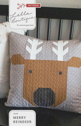 Merry Reindeer Pillow Pattern # LB245 by Vanessa Goertzen for Lella Boutique Finished Size 17 x 17
