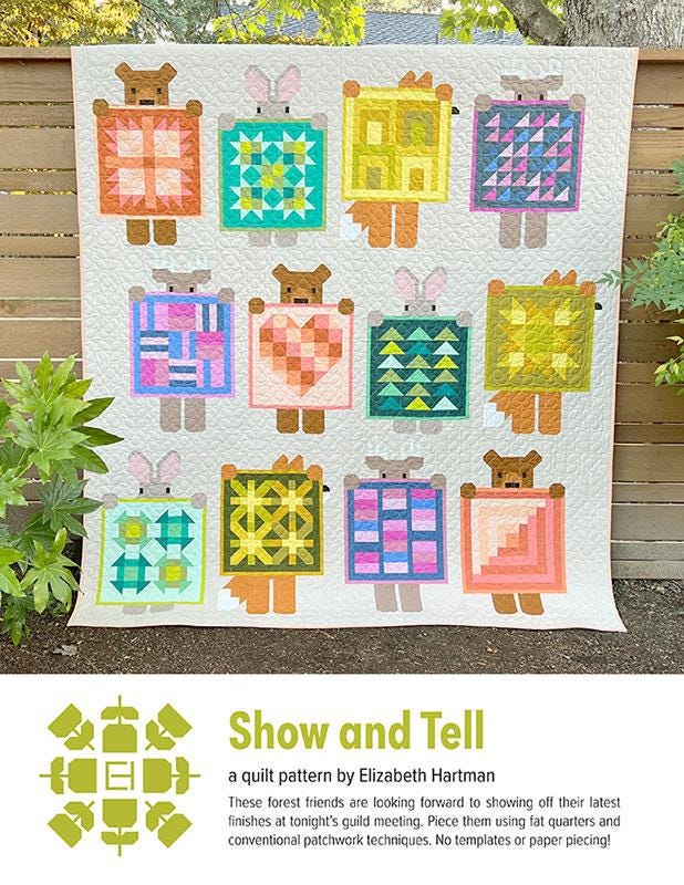 Show and Tell Quilt PATTERN Printed Pattern only - by Elizabeth Hartman EH083
