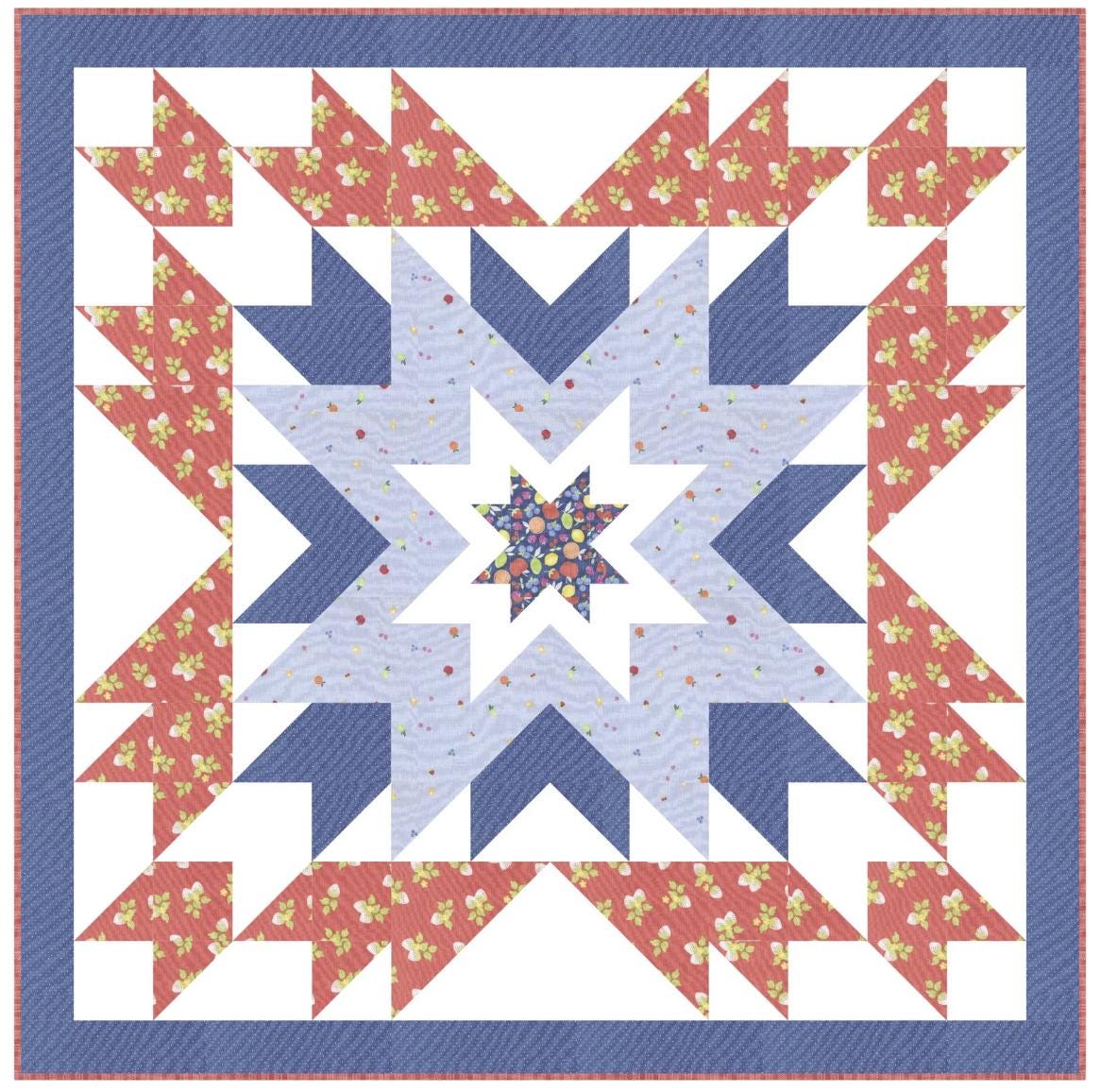 Mini Barn Star 12 Quilt Pattern by Coriander Quilts CQ240 Bin MP