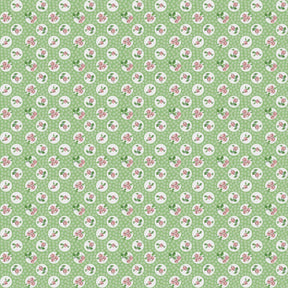 Flower Market Pocket Posies Green FM25417 by Elea Lutz for Poppie Cotton Sold in 1/2 yard increments cut continuously
