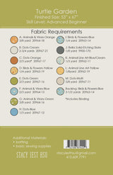 Turtle Garden Quilt Pattern by Stacy Iest Hsu SIH116 Final Size is 53" x 67"