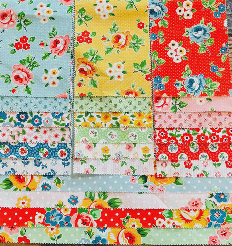 Flower Market by Poppie Cotton Fat Quarter Bundle all 22 Prints no Panel custom cut in house in stock now