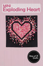 Mini Exploding Heart Quilt Pattern by Slice of PI Quilts, Finished size 36" x 36"