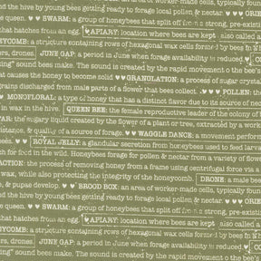 a green and white wallpaper with words on it