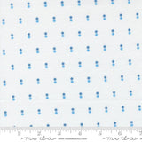 a repeating pattern of blue dots on a white background.