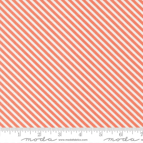 a repeating pattern of diagonal stripes in shades of orange and white.