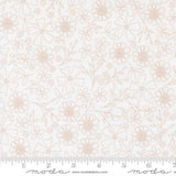a repeating pattern of flowers and leaves on a white background.