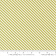 a repeating diagonal pattern of yellow and white stripes, with a ruler indicating the size of the fabric.