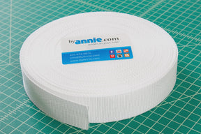 Strapping 1-1/2in Wide White by Annie 1-1/2in polypro strapping sold by the yard
