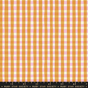 The image is a repeating pattern of orange and pink stripes, with the text "Ruby Star Society" written in the bottom left corner.