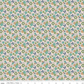 Farmers Daughter Daisy Sea Glass C17161-Seaglass by Lori Holt for Riley Blake Sold in 1/2 yard increments