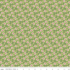 Farmers Daughter Bows Thyme C17166-Thyme by Lori Holt for Riley Blake Sold in 1/2 yard increments