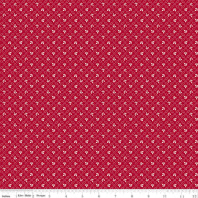 Farmers Daughter Cherries Jazzberry C17167-Jazzberry by Lori Holt for Riley Blake Sold in 1/2 yard increments