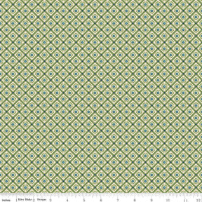 Farmers Daughter Sunflower Thyme C17174-Thyme by Lori Holt for Riley Blake Sold in 1/2 yard increments