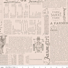 Farmers Daughter Background Rustic Farm Life C17190-Rustic by Lori Holt for Riley Blake Sold in 1/2 yard increments