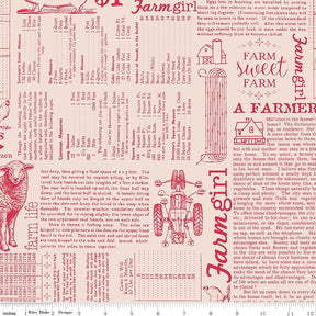 Farmers Daughter Background Tea Rose Farm Life C17190-Tearose by Lori Holt for Riley Blake Sold in 1/2 yard increments
