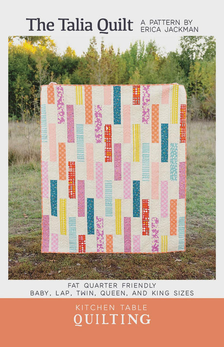 The Talia Quilt Paper Pattern KTQ162189 by Kitchen Table Quilting (baby, lap, twin, queen and King Size)