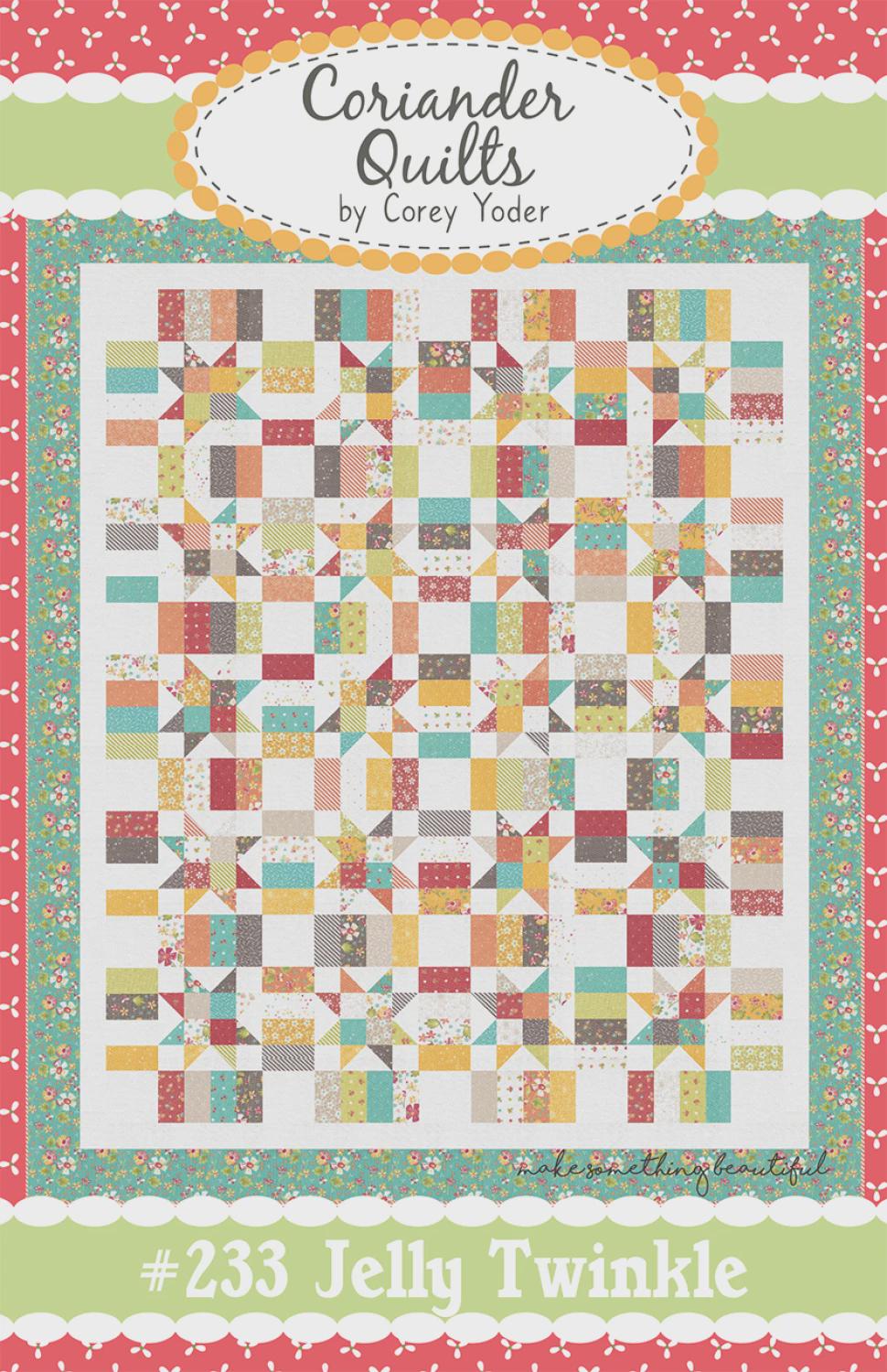 Jelly Twinkle Quilt Pattern CQP 233 by Cory Yoder of Coriander Quilts 64" x 76"