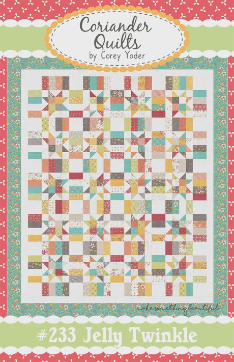 Jelly Twinkle Quilt Pattern CQP 233 by Cory Yoder of Coriander Quilts 64" x 76"