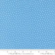 The image is a fabric with a blue background and white stars, and it is described as a fabric with white stars on a blue background.