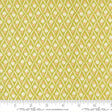 a repeating pattern of white flowers on a yellow background.
