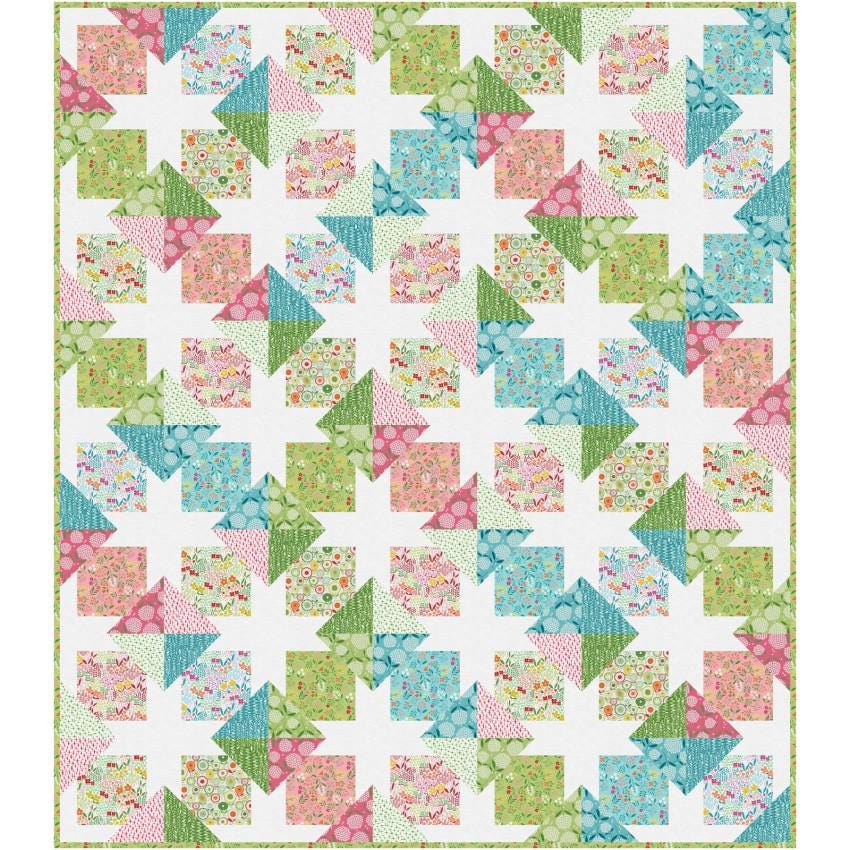 Blooming Beauties Quilt Pattern by Benartex Designer Fabrics NH2403 Finished Size is 63" x 72"