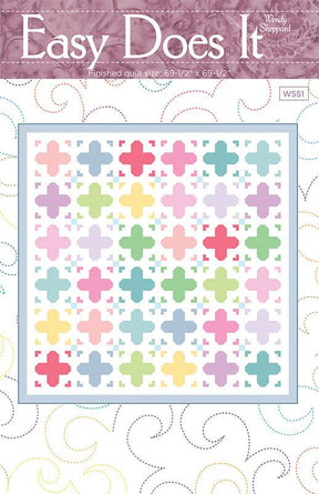 Easy Does It Printed Pattern WS51 By Wendy Sheppard Printed Pattern Only Finished 69" x 69"