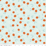 Homage Oranges Washed Denim Sold In 1/2 Yard Increments Cut Continuously