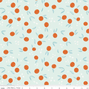 Homage Oranges Washed Denim Sold In 1/2 Yard Increments Cut Continuously