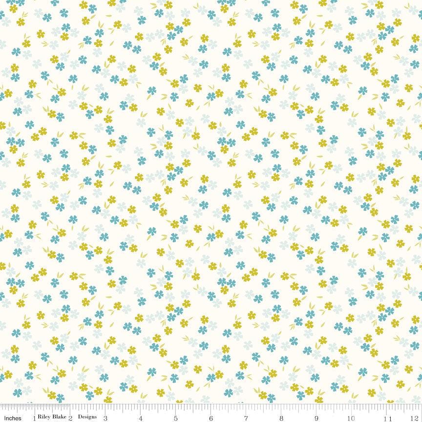 Homage Ditsy Floral White Sold In 1/2 Yard Increments Cut Continuously