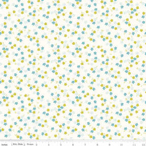Homage Ditsy Floral White Sold In 1/2 Yard Increments Cut Continuously