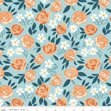Homage Main Aqua Sold In 1/2 Yard Increments Cut Continuously
