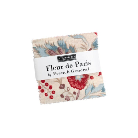 Fleur de Paris Mini Charm 2.5" 13990MC by French General for Moda Fabrics