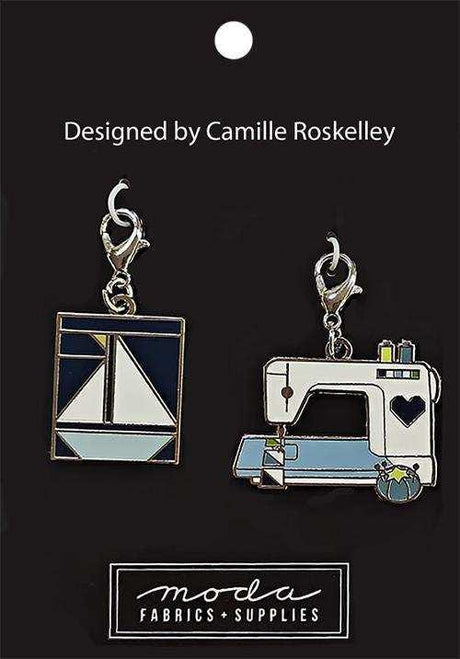 Sailboat Sewing Machine Zipper Pull 2ct TB203 by Camille Roskelley for Moda