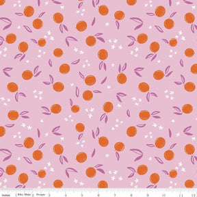 Homage Oranges Lavender Sold In 1/2 Yard Increments Cut Continuously