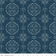 Homage Doilies Oxford Blue Sold In 1/2 Yard Increments Cut Continuously